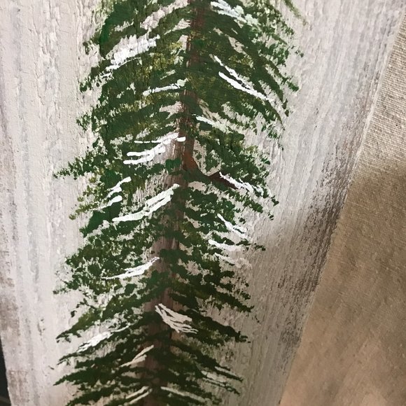 Handpainted Barn wood plank Christmas tree rustic - Picture 5 of 5
